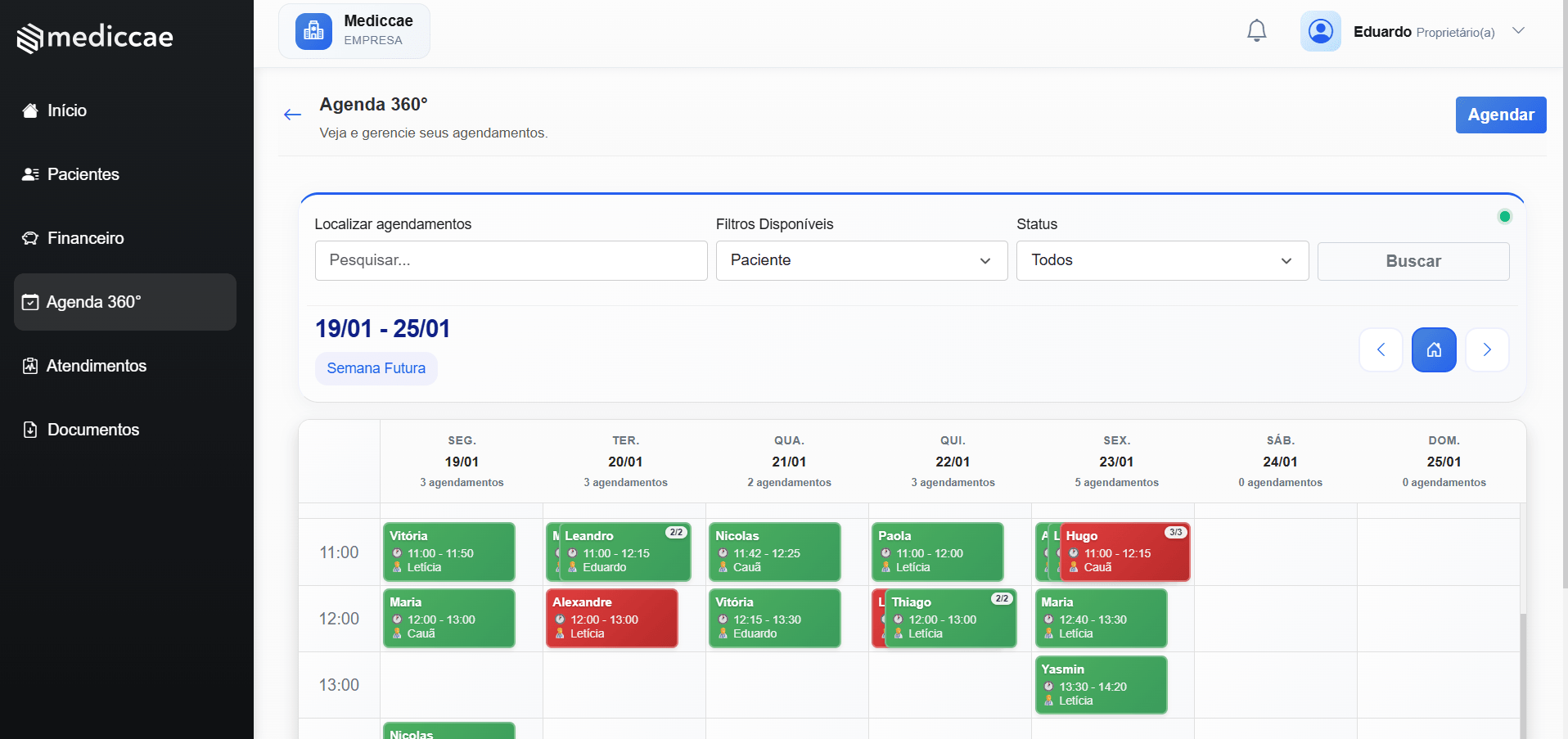 Agenda 360 - Sistema de agendamento inteligente para médicos